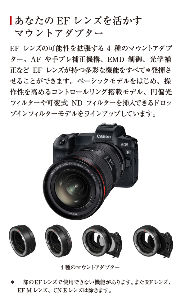 ミラーレスカメラ「キヤノン EOS R」｜キヤノンオンラインショップ