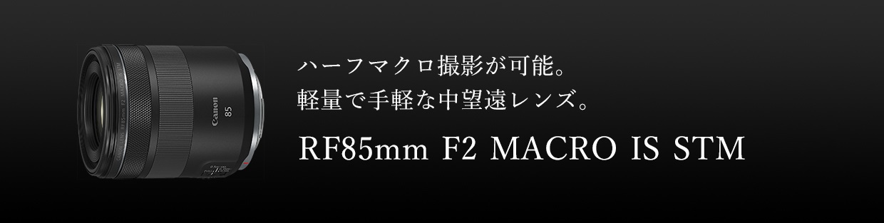 RFレンズ RF85mm F2 MACRO IS STM：通販｜キヤノンオンラインショップ