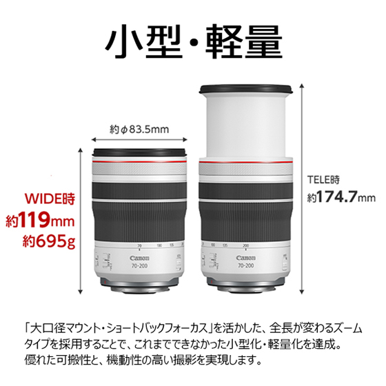 RF70-200mm F4 L IS USM 値下げ不可新同品-2年保証有り