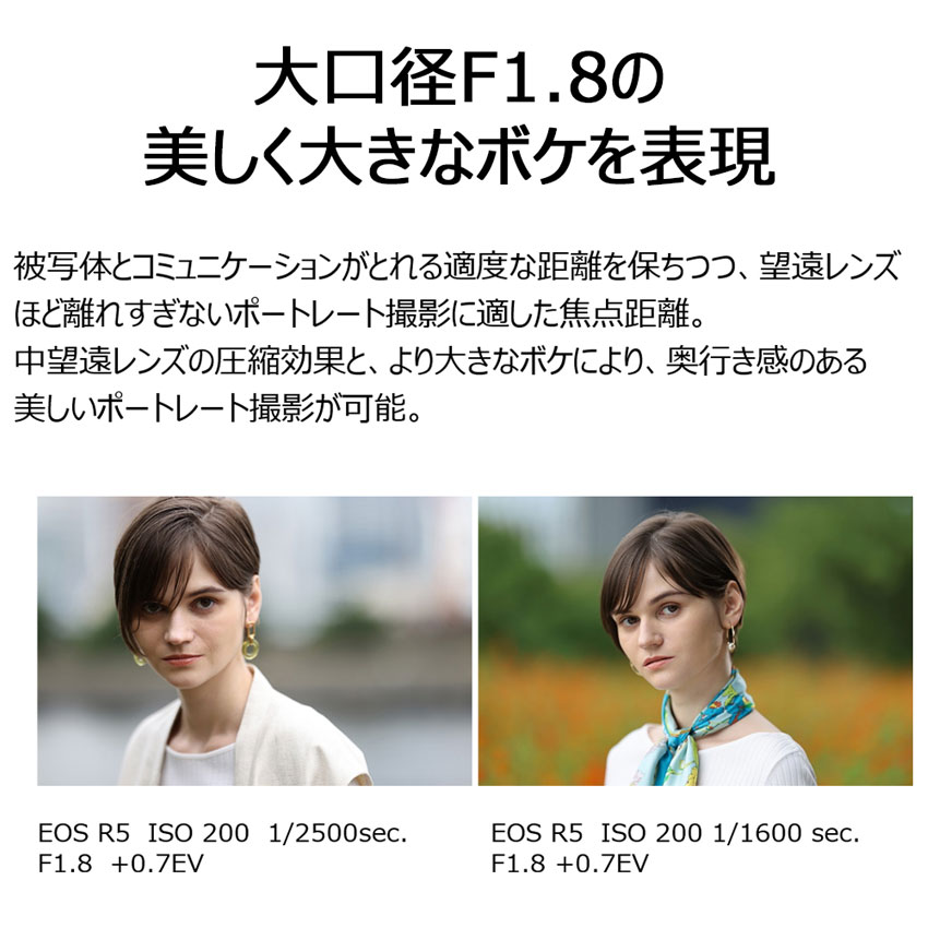 RF135mm F1.8 L IS USM：通販 | RFレンズ - キヤノンオンラインショップ