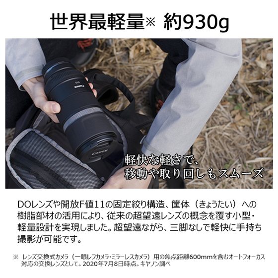 RFレンズ RF600mm F11 IS STM：通販｜キヤノンオンラインショップ