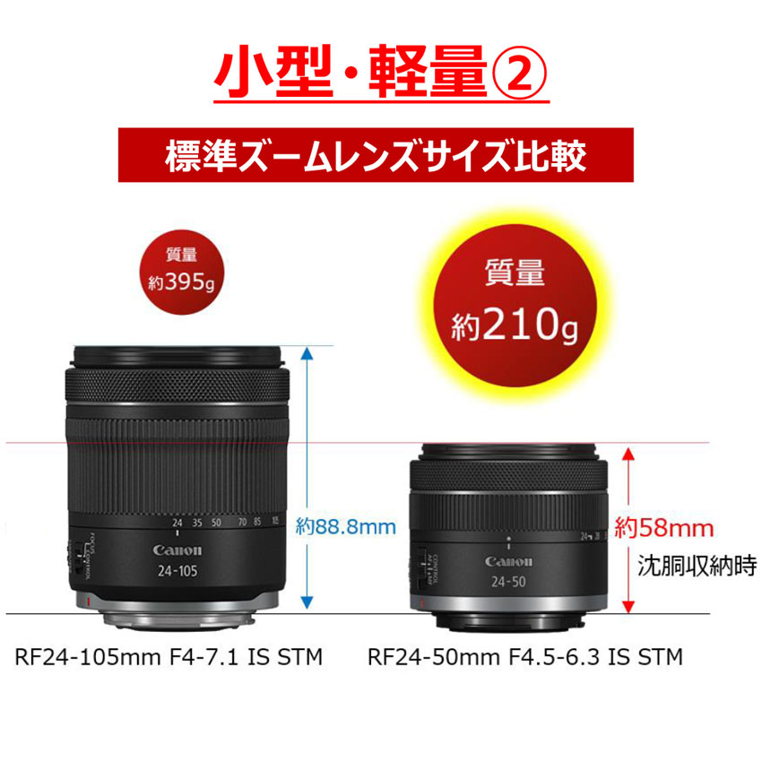 RF24-50mm F4.5-6.3 IS STM：通販 | RFレンズ - キヤノンオンライン 