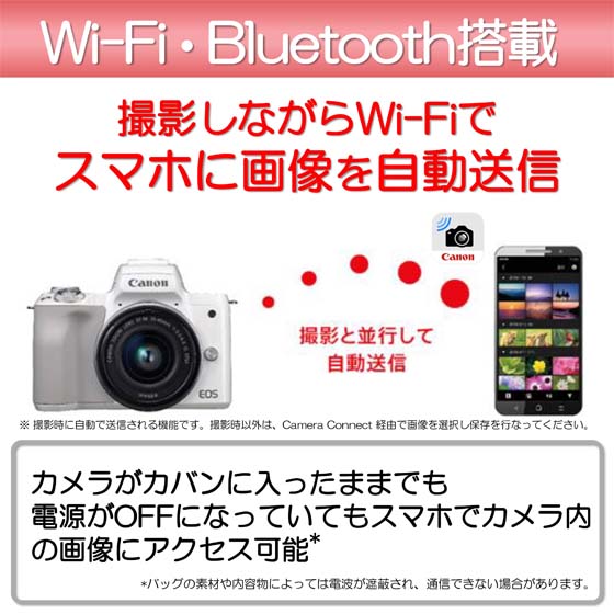 販売終了】EOS Kiss M（ブラック）・EF-M15-45 IS STM レンズキット 