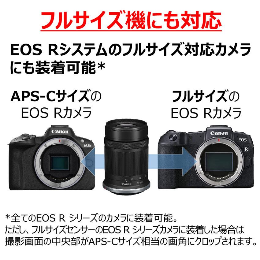 美品CanonキヤノンRF-S 55-210mm F5-7.1 IS STM