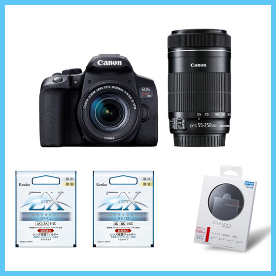初めてのｶﾒﾗｾｯﾄ Eos Kiss X10i ﾌﾞﾗｯｸ ﾀﾞﾌﾞﾙｽﾞｰﾑｷｯﾄ 特典付き 納期約3ヶ月 一眼レフカメラ 通販 キヤノン オンラインショップ