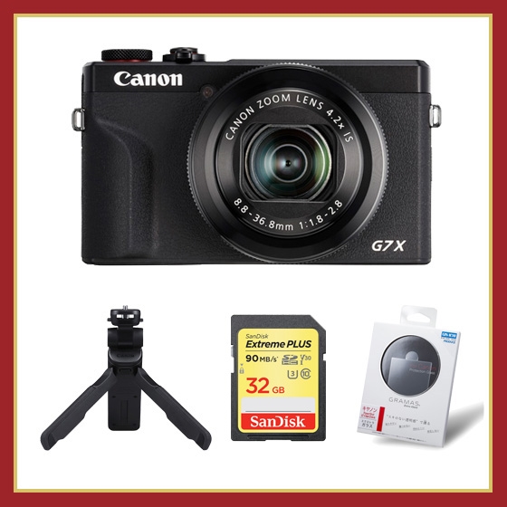 販売終了】PowerShot G7 X Mark III(ﾌﾞﾗｯｸ)+SDｶｰﾄﾞ+ﾄﾗｲﾎﾟｯﾄﾞｸﾞﾘｯﾌﾟ+液晶保護ｶﾞﾗｽｾｯﾄ:コンパクトデジタルカメラ  通販｜キヤノンオンラインショップ