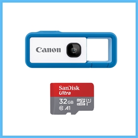 Canon - Canon iNSPiC REC FV-100（SDカード付き） 販売終了】iNSPiC REC FV-100 (ブルー) + サンディスク製