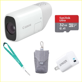 PowerShot ZOOM（ホワイト）+急速充電器+microSDカードセット【在庫 ...